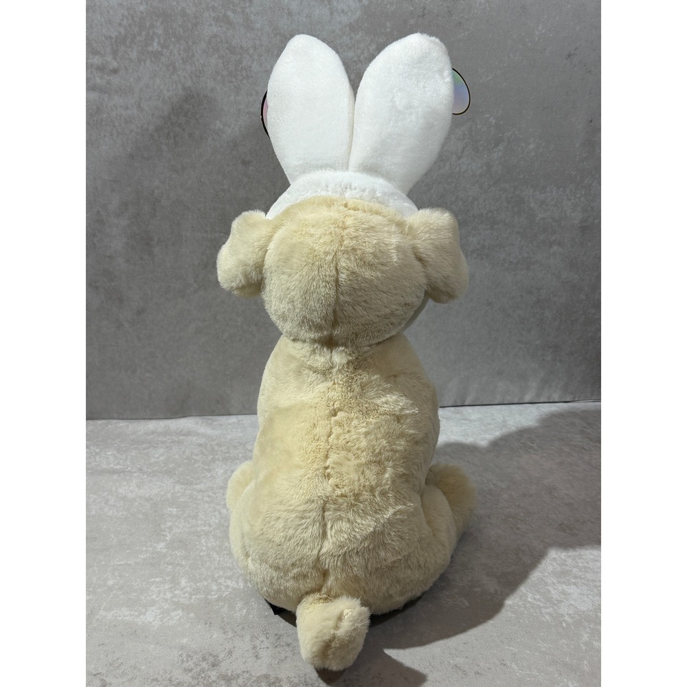 FAO Schwarz "Cheers 4 Ears" Yellow Lab Puppy Dog Plush Bunny Ears and Bowtie - Picture 9 of 16